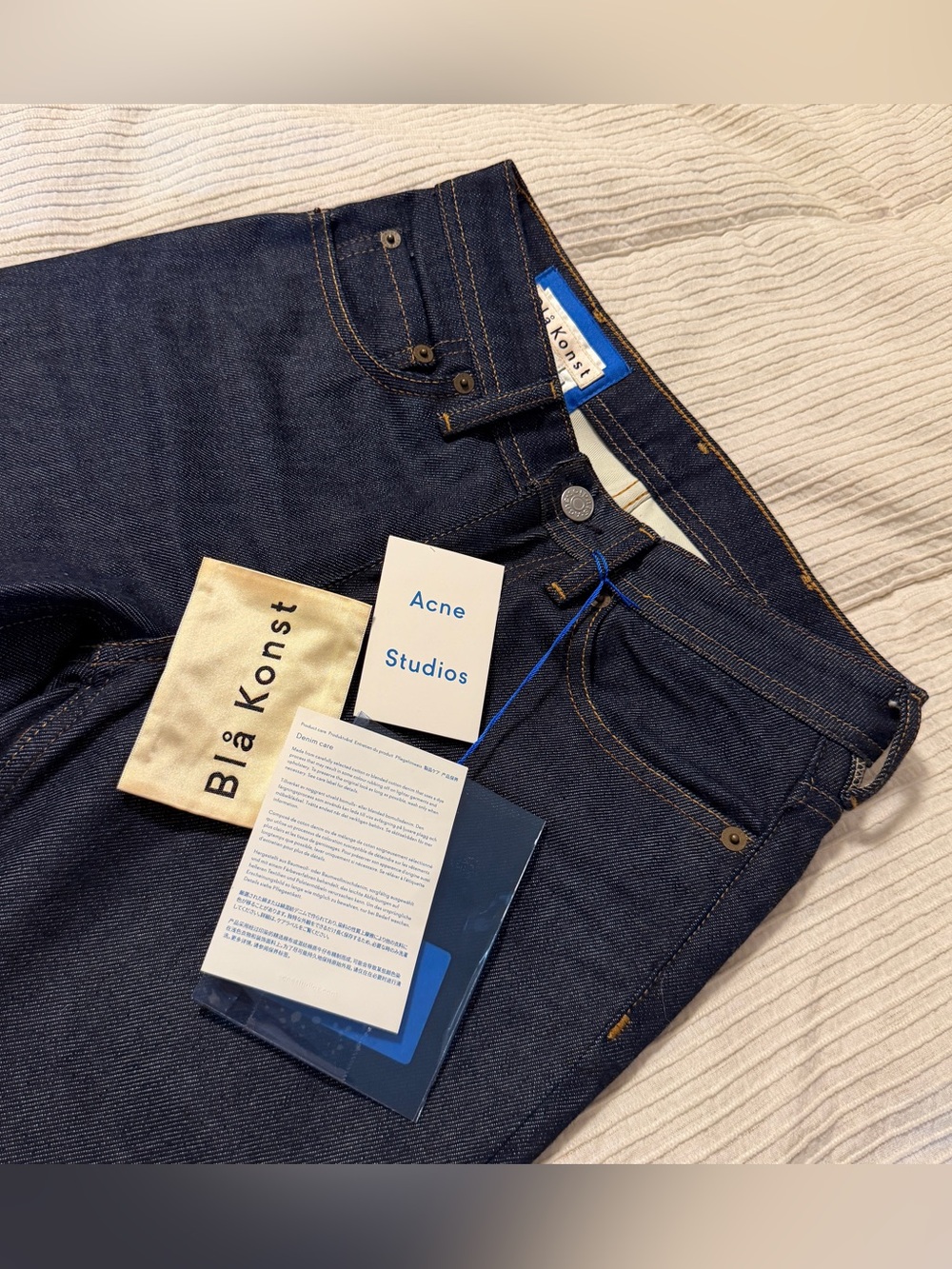 NWT ACNE Studios South Indigo Classic Straight Jeans Size XS W25 / L32